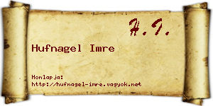 Hufnagel Imre névjegykártya
